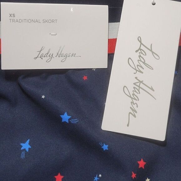 Lady Hagen Golf Skort Women Size XS UPF 50 Stars Patriotic Pull On Skirt NEW - Picture 13 of 13